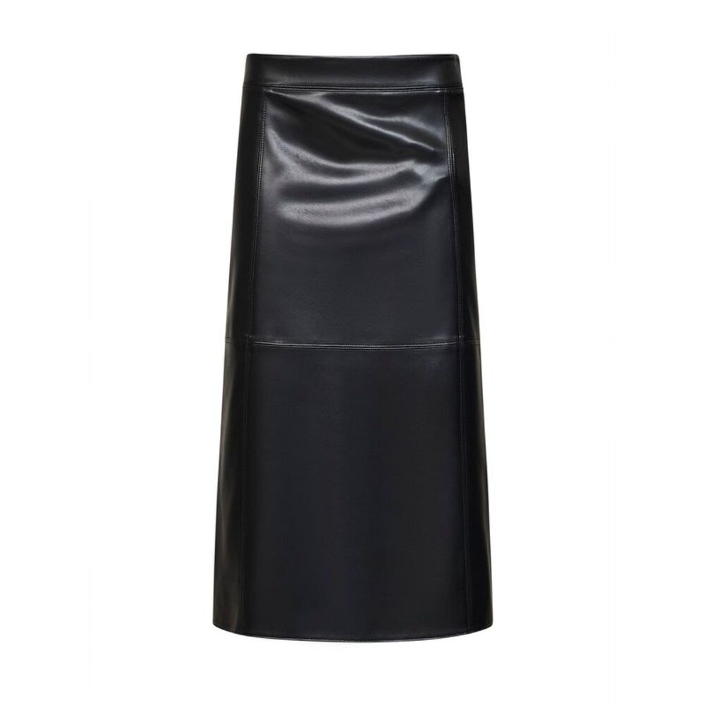 Max Mara S Women Black Coated Jersey Smmcrisma Midi Skirt